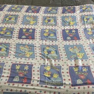 Pokemon Pikachu Twin Flat  Bed Sheet vintage